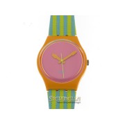 SWATCH Ombrellone classic quarzo cassa plastica e cinturino pelle new